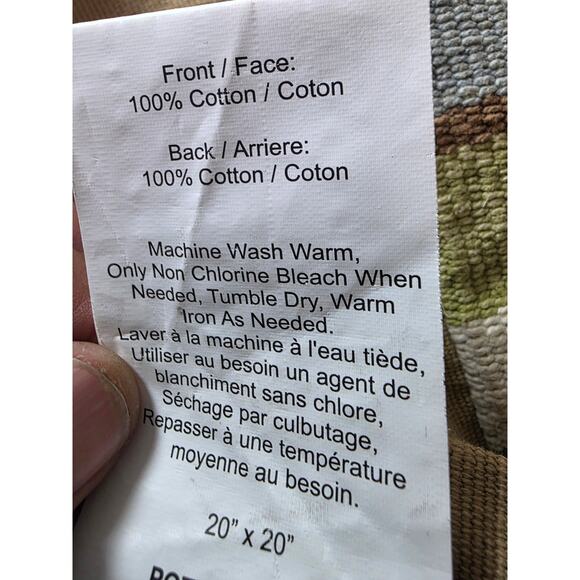 POTTERY BARN Kilim Home Decor Rustic EURO 20x20 Accent Pillow Sham - Qty 1 - Picture 6 of 7